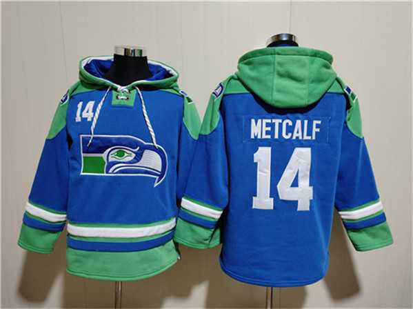 Men's Seattle Seahawks #14 DK Metcalf Ageless Must-Have Lace-Up Pullover Hoodie,We sell and wholesale Men's Seattle Seahawks #14 DK Metcalf Ageless Must-Have Lace-Up Pullover Hoodie on line form chian!
